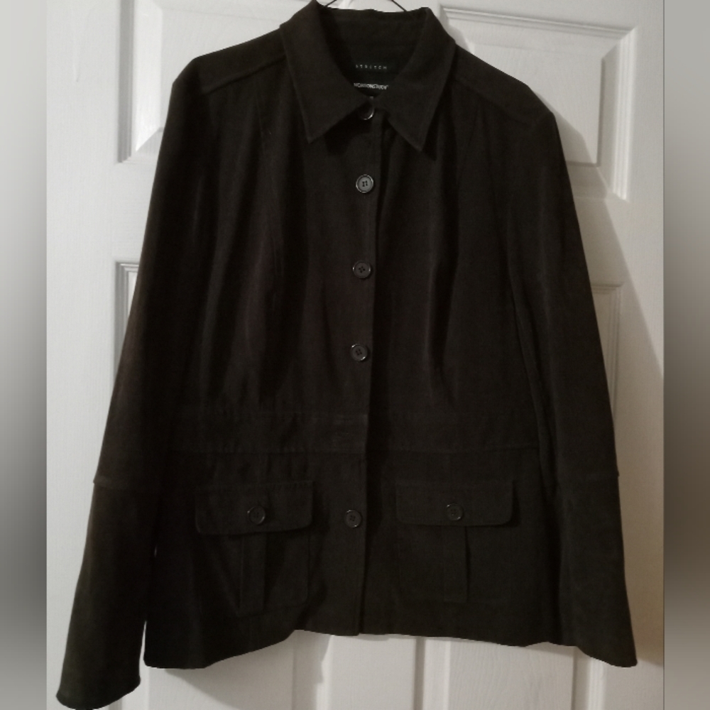 Norton Studio  Stretch Women's  Button Up Jacket Coat Brown Size 10